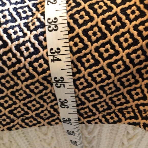 Ann Taylor Loft navy/tan fit and flair drop waist short sleeve dress size 6 - Picture 8 of 14